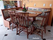 Canto Alemão Casachic Country com 03 Cadeiras 